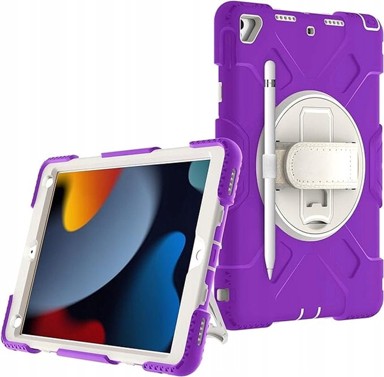 NIKCORP Oklopna torbica iPad 9/8/7 10.2", ljubičasta